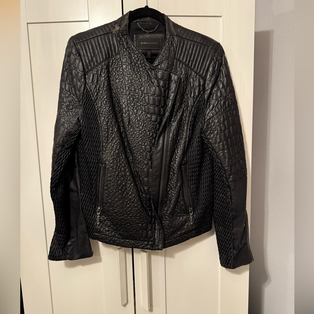 Black leather jacket